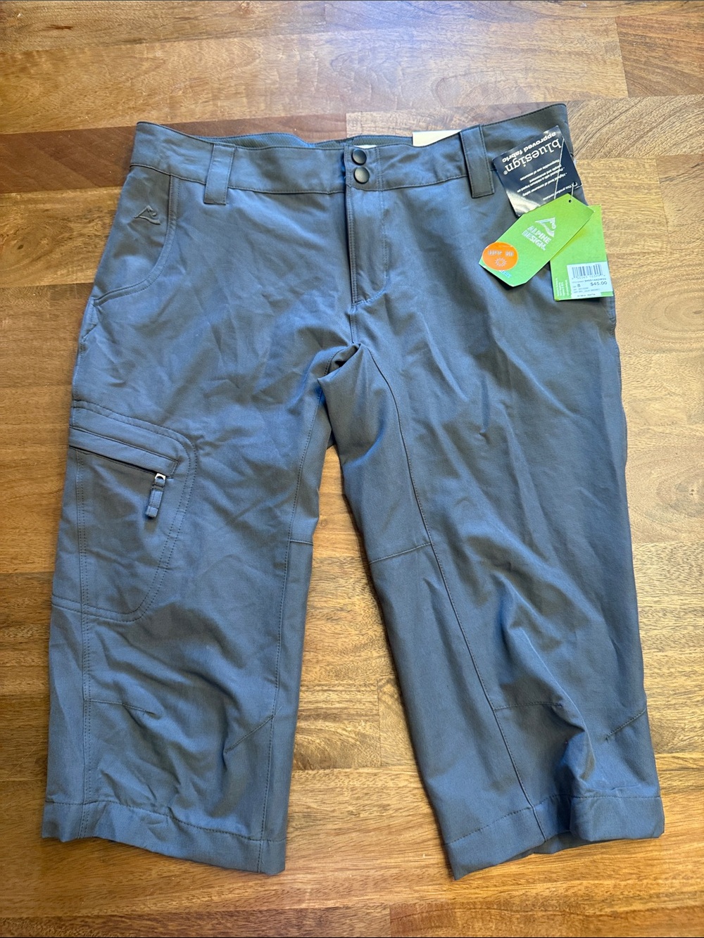 Alpine Design Men's Dark Gray Cargo Cycling Shorts